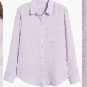 Rails Ellis Organic Cotton Button-Up Shirt in Orchid